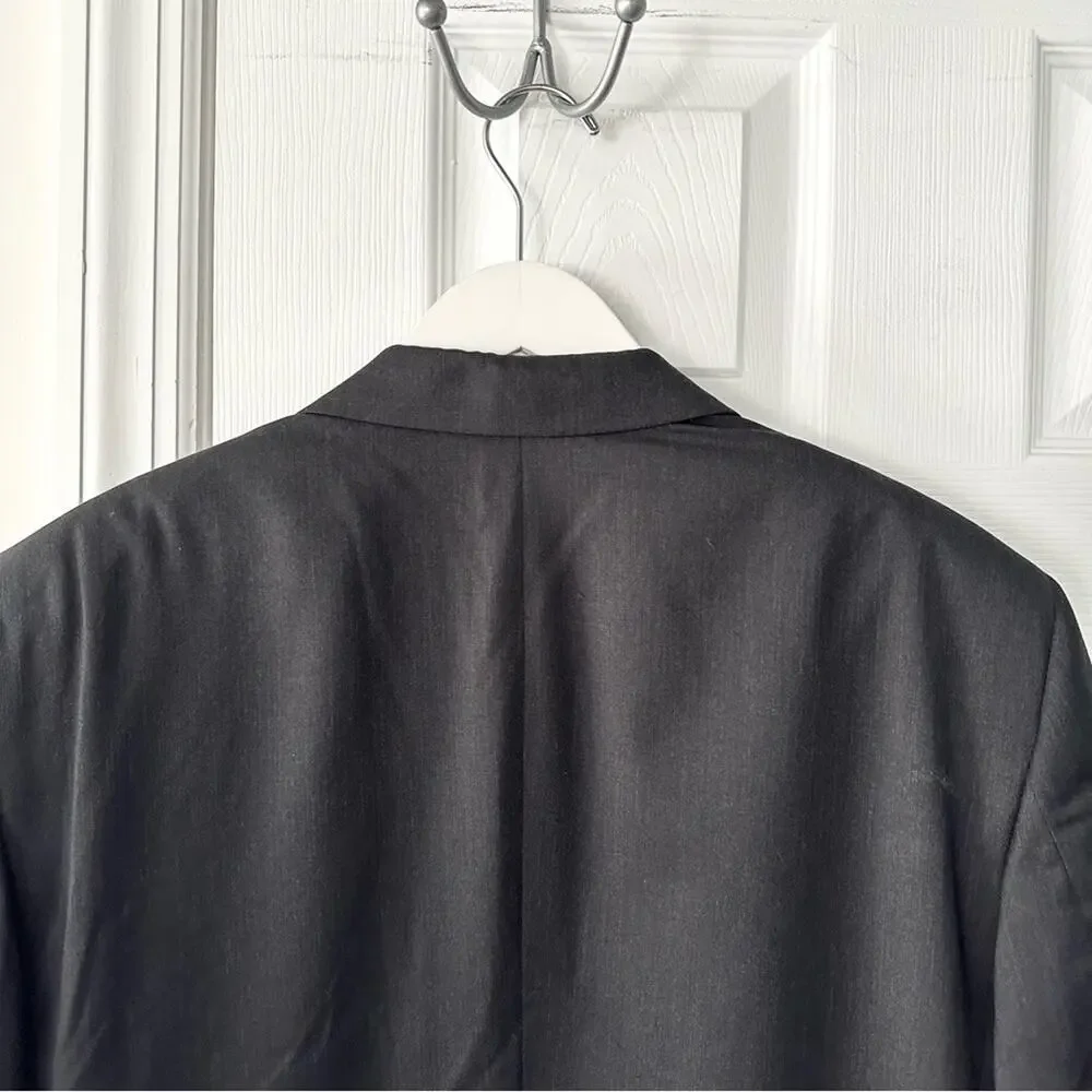 Jos A Bank Gordon Grey Black Wool Two Button Traveler Sports Coat Blazer 42 Reg